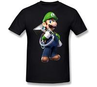 Yyao Men's Luigis Mansion T Shirt Black Tee T-Shirt Black M