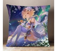 YYATT Figurine Anime Jouet pour Genshin Impact Lumine 60x60cm, Pendentif Sac à Dos de Dessin Animé, Anime Plüsch Kissen pour Décorer chez Les Fans Joueurs,22