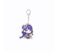 YYATT Figurine Anime Jouet pour Genshin Impact Raiden Shogun, Pendentif Sac à Dos de Dessin Animé, Anime Plüsch Kissen pour Décorer chez Les Fans Joueurs,B