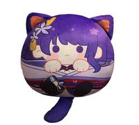 YYATT Figurine Anime Jouet pour Genshin Impact Raiden Shogun, Pendentif Sac à Dos de Dessin Animé, Anime Plüsch Kissen pour Décorer chez Les Fans Joueurs,C A+B