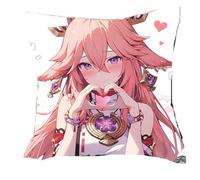 YYATT Figurine Anime Jouet pour Genshin Impact Yae Miko, Pendentif Sac à Dos de Dessin Animé, Anime Plüsch Kissen pour Décorer chez Les Fans Joueurs,B 40cm