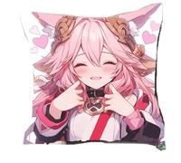 YYATT Figurine Anime Jouet pour Genshin Impact Yae Miko, Pendentif Sac à Dos de Dessin Animé, Anime Plüsch Kissen pour Décorer chez Les Fans Joueurs,B 40cm