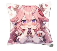 YYATT Figurine Anime Jouet pour Genshin Impact Yae Miko, Pendentif Sac à Dos de Dessin Animé, Anime Plüsch Kissen pour Décorer chez Les Fans Joueurs,A 35cm