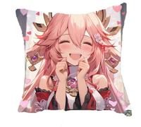 YYATT Figurine Anime Jouet pour Genshin Impact Yae Miko, Pendentif Sac à Dos de Dessin Animé, Anime Plüsch Kissen pour Décorer chez Les Fans Joueurs,B 40cm