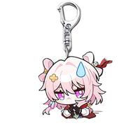 YYATT Figurine Anime Jouet pour Honkai Star Rail March 7th, Pendentif Sac à Dos de Dessin Animé, Anime Plüsch Kissen pour Décorer chez Les Fans Joueurs,D