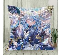 YYATT Game Coussin Rembourré pour Furina 50x50cm, Housse de Coussin Double Face Décoration D'intérieur pour Les Fans Joueurs Cadeaux,1