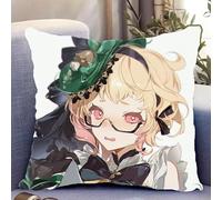 YYATT Game Coussin Rembourré pour Genshin Impact Emilie 45 * 45CM, Housse de Coussin Double Face Décoration D'intérieur pour Les Fans Joueurs Cadeaux,E