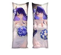 YYATT Game Coussin Rembourré pour Raiden Shogun 50x150cm, Housse de Coussin Double Face Décoration D'intérieur pour Les Fans Joueurs Cadeaux,1