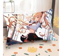 YYATT Game Coussin Rembourré pour Yoimiya 50 * 70cm, Housse de Coussin Double Face Décoration D'intérieur pour Les Fans Joueurs Cadeaux,1