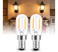 YYBCAN T22 E14 Ampoules LED 1W Blanc Chaud 2200k, T22 Edison SES Ampoule de Nuit Tubulaire à Petite Vis, 10W-15W équivalent, AC 220-240V, 150 Lumen, pour lampe à sel de réfrigérateur, Pack de 2