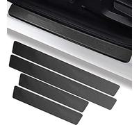 YYBCDSA 4Pcs Protecteur De Seuil Porte De Voiture pour Ford Ranger T9 XL XLT 2023 2024 2025, Fibre de Carbone Plinthes Voiture Plaques Seuil Porte Scuff Scratch Résistant Accessoires
