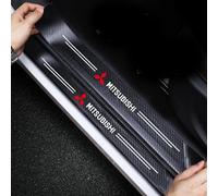 YYBCDSA 4Pcs Protecteur De Seuil Porte De Voiture pour Mitsubishi L200 2010-2015, Fibre de Carbone Plinthes Voiture Plaques Seuil Porte Scuff Scratch Résistant Accessoires