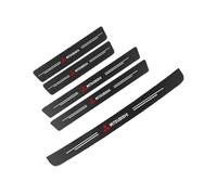 YYBCDSA 5Pcs Protecteur De Seuil Porte De Voiture pour Mitsubishi Eclipse Cross PHEV 2021, Fibre de Carbone Plinthes Voiture Plaques Seuil Porte Scuff Scratch Résistant Accessoires