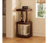 YYBHKHBY Bibliothèque Rotative En Bois Massif,Meuble De Rangement, Étagère Multifonctionnelle, Bibliotheques Etagere Rangement Pour Chambre D'enfant Salon Chambre Bureau,Wood grain,64x31cm