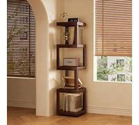 YYBHKHBY Bibliothèque Rotative En Bois Massif,Meuble De Rangement, Étagère Multifonctionnelle, Bibliotheques Etagere Rangement Pour Chambre D'enfant Salon Chambre Bureau,Wood grain,125x31cm