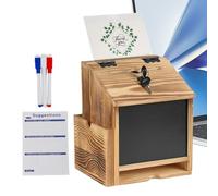 yybng Boîte À Suggestions,Coffre En Bois Verrouillable Murale D'Épargne Et De Collecte De Fonds | Boîte De Collecte Pour Pourboires Et Dons,pour Cafés Écoles Bureaux Restaurants Bars et Communauté