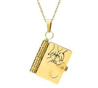 yybng Collier Pour Ma Fille | Collier Livre D'amour Pour Fille - Pendentif Ouvrable Multi Couches En Acier Inoxydable Pour Valentin Noël Anniversaire Graduation Cadeau,Pour Maison Saint Valentin