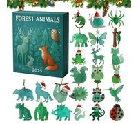 yybng Compte À Rebours Animal De Noël,Ornement Plat pour 24 Jours,Calendriers De L Avent Animal - pour Bébés Adultes Garçons Filles Famille Fêtes Salle de Classe