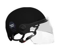 yybng Demi-Coiffe, Casque pour Homme,Demi-tête Portable pour Motos - Couvre-Chef Vintage à Visage Ouvert, Fournitures de Moto électrique pour Cruiser, Scooter, Moto