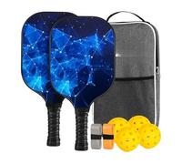 yybng Équipement de Pickleball | Set de Raquettes de Pickleball,Accessoire Sportif en Fibre de Verre Ergonomique Léger pour Maison Exercice Intérieur Extérieur Niveaux