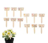 yybng Étiquettes de Jardin,12 Étiquettes en Bois pour Jardin - De Étanches Pour, Cour, Patio, Potager Et Espaces Extérieurs