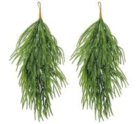 yybng Guirlande de Pin Fausse | Couronne en Forme de Larme pour Noël | Guirlande Imputrescible Décor 66 cm pour Cheminée Porte Mur Rampe Escalier