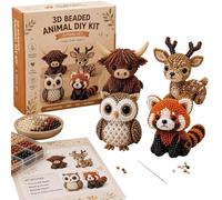 yybng Kit DIY Animal En Perles 3D | Set 3D De Perles Fait Main Avec Notice - Set D'Animaux Mignons En - Pour Adultes Adolescents Débutants Passionnés Amis Maison Bureau École Dortoir Bureau
