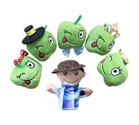 yybng Marionnettes à Doigt pour Tout-Petit | Fermier et Fruits Marionnettes 6 Pièces,Jouets Éducatifs Doux en Peluche d'apprentissage pour Jeu Sensoriel Narration D'histoires pour Le Coucher