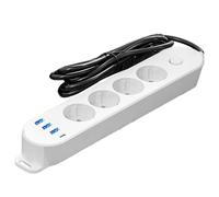 yybng Multiprise Européenne | Adaptateur de Voyage Multiport pour l'europe,Extenseur de Prises Portable Multifonction pour Appareils Électriques Téléphones