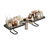 yybng Support-Rangement pour Robinet | Support Au-Dessus De L'Évier en Acier Au Carbone sans Perçage | Étagère Au-Dessus du Robinet | pour Placards Toilettes Camping-Car Maison Salle De Bain Douche