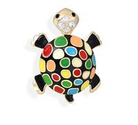 YYBONNIE Broche en forme de tortue de mer en émail coloré doré
