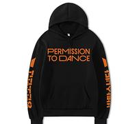 YYCHER Filles Kpop Bangtan Boys Permission To Dance Harajuku Sweat à Capuche Hommes Femmes Sweatshirt Gothique Sauvage Unisexe Streetwear Oversize Haut (Couleur : Noir, Taille : L)