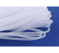 YYCRAF Tube de décoration flexible en maille solide pour couronnes Cyberlox Crin Crafts 4 mm Blanc 22 m