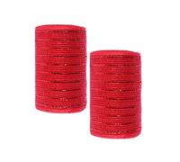 YYCRAFT Lot de 2 rubans en maille métallique de 15,2 cm (total de 18,1 m) - Rouge