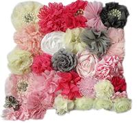 YYCRAFT Lot de 40 Fleurs en Mousseline de Soie pour Projets d'Artisanat/Décoration