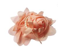 Yycraft Lot de 5 pcs en mousseline de soie Rose Fleur Perles Nœud Bandeau pêche