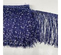 YYCRAFT The Yard Guirlande à franges à paillettes 15,2 cm (4,6 m, bleu marine)