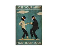 yydds Poster vintage « Lose Your Mind Find Your Soul » - Impression sur toile - Décoration murale esthétique - Décoration de chambre, de bureau - 20 x 30 cm - Sans cadre