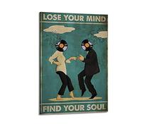 yydds Poster vintage « Lose Your Mind Find Your Soul » - Impression sur toile - Décoration murale esthétique - Décoration de chambre à coucher - 20 x 30 cm - Style cadre