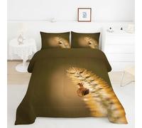 YYDIANZ Couette 140x200 Frais, Couette Herbe à Queue De Renard Tempérée 300GSM en Microfibre, Édredon Chaude pour Lit 1 Personne Confort et Gonflante - 4 Saisons