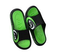 YYDPYZBD Chaussons Homme des Pantoufles Extra-Grandes pour Hommes Un Usage Domestique, Fond Épais, Non-Glissement, Extra-Grandes, Taille 51-Noir Et Vert-48-49