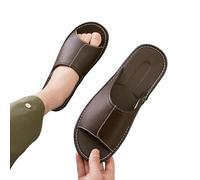 YYDPYZBD Chaussons Homme Pantoufles De Grande Taille pour Hommes Maison D'été Non Glissée Agrandir Plus Grasse-brunier-49-50 (adapté À 48-49 Tailles)