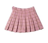YYDPYZBD Jupes Jupe sans Short pour Femmes, Mini Plissées Filles-Plaid Rose-s