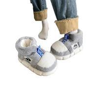 YYDPYZBD Pantoufles Chaussons Hommes Et Femmes Sac d'hiver avec Maison Intérieure Antidérapant Peut Être Porté À L'extérieur Chaussures De Coton en Peluche-gris-38 39