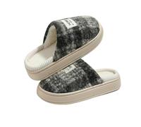 YYDPYZBD Pantoufles Les De Maison Intérieure d'hiver pour Femmes Couplent À Fourrure Chaude Selle Épaisse Non Glip-noir-40-41 (Longueur 255 Mm)