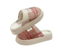 YYDPYZBD Pantoufles Les De Maison Intérieure d'hiver pour Femmes Couplent À Fourrure Chaude Selle Épaisse Non Glip-rose-40-41 (Longueur 255 Mm)
