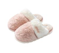 YYDPYZBD Pantoufles Slippers pour Femmes, De Fleurs, Moelleuses, Mignons Maison-Rose Clair-36-37