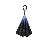 YYDPYZBD Parapluie Inversé Hands Dread Handle Free Car Umbrel-Ciel Étoilé Bleu