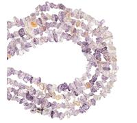 YYDPYZBD Perles Accessoires Faits À La Main Pierres Concassées D'améthyste Naturelle Et De Citrine, Bracelet Irrégulières Semi-finies-Jaune Violet-210-220 Pièces