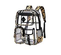 YYDPYZBD Sac à Dos Transparent Lourd Grand Stade Approuvé pour Le Collège, Les Concerts, Sports-Tournesol Noir